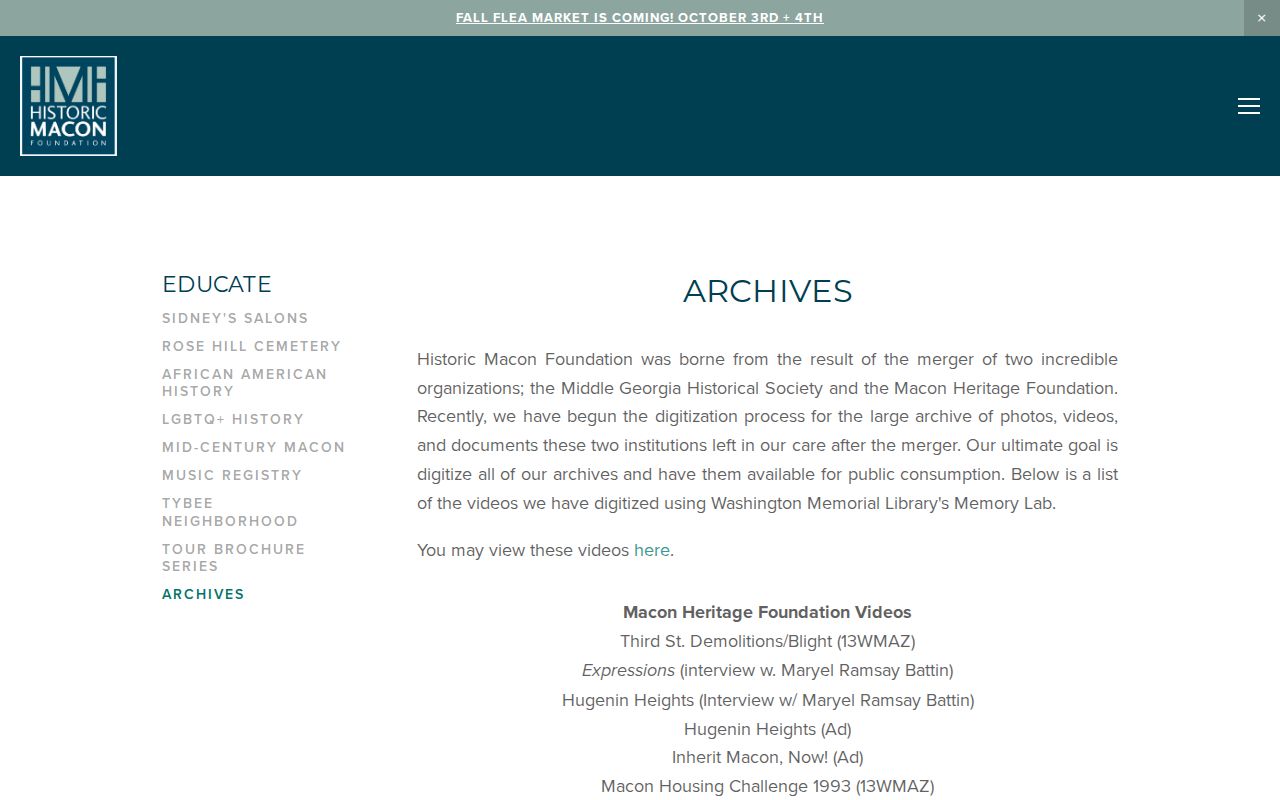 Historic Macon archives project supporting Macon city directory research