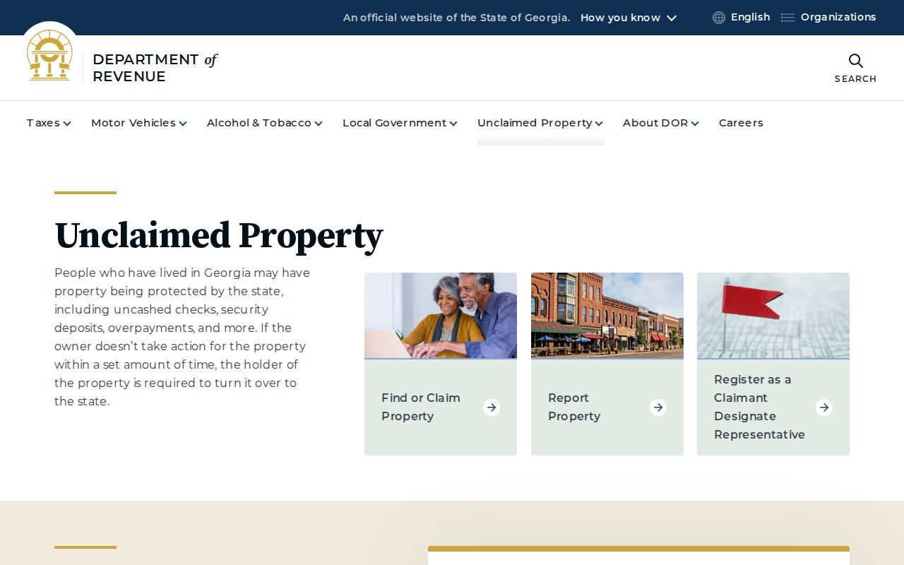 Macon resident lookup using Georgia unclaimed property resources