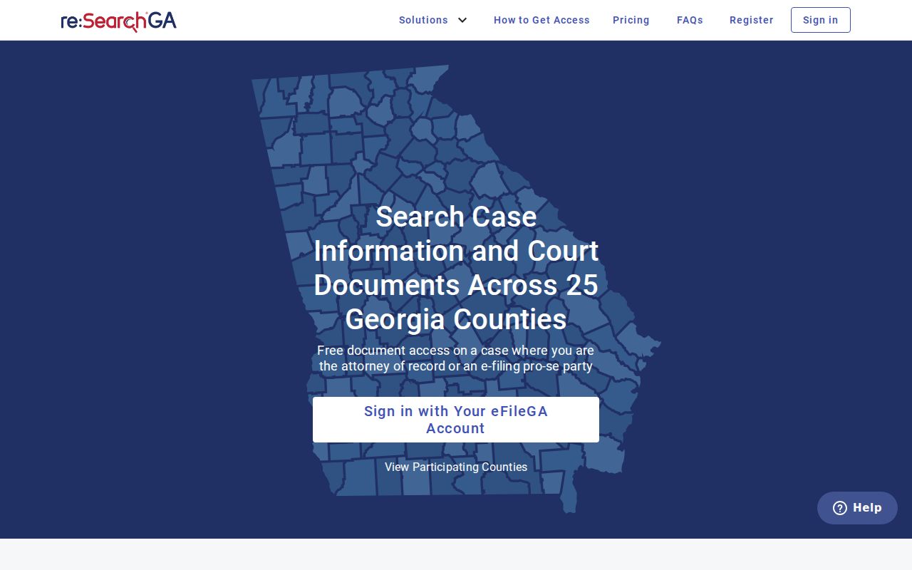 Macon resident lookup on the reSearchGA court search screen