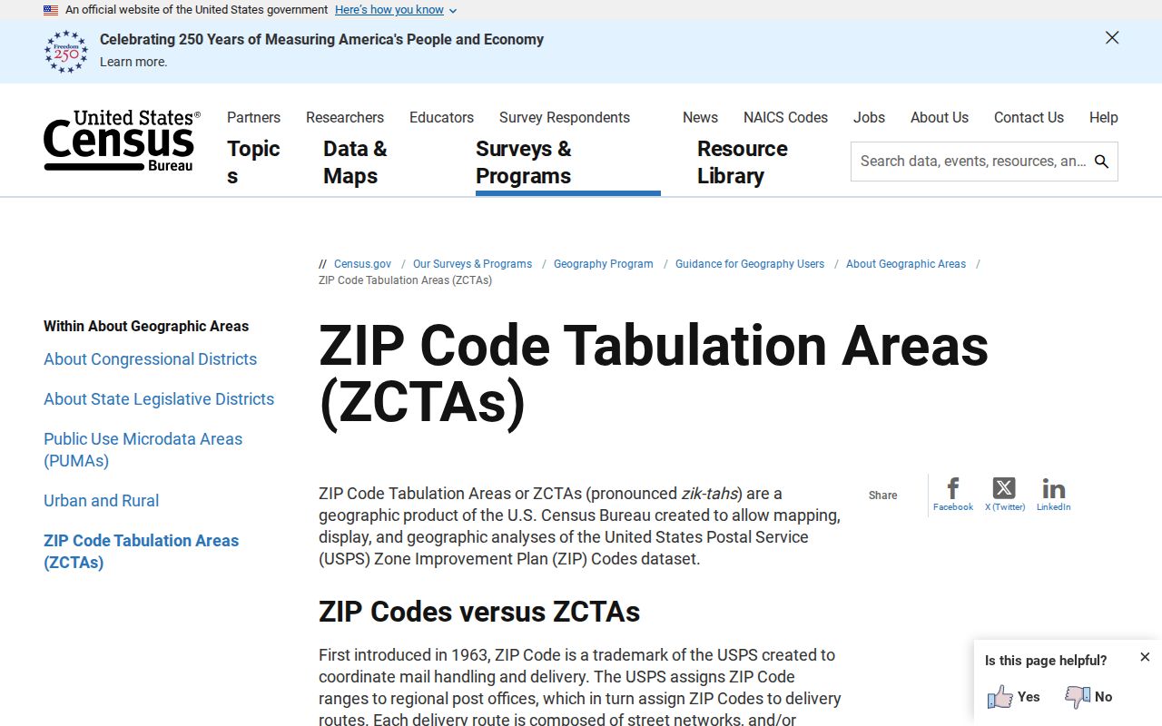 Macon ZIP code directory explanation of Census ZCTA geography