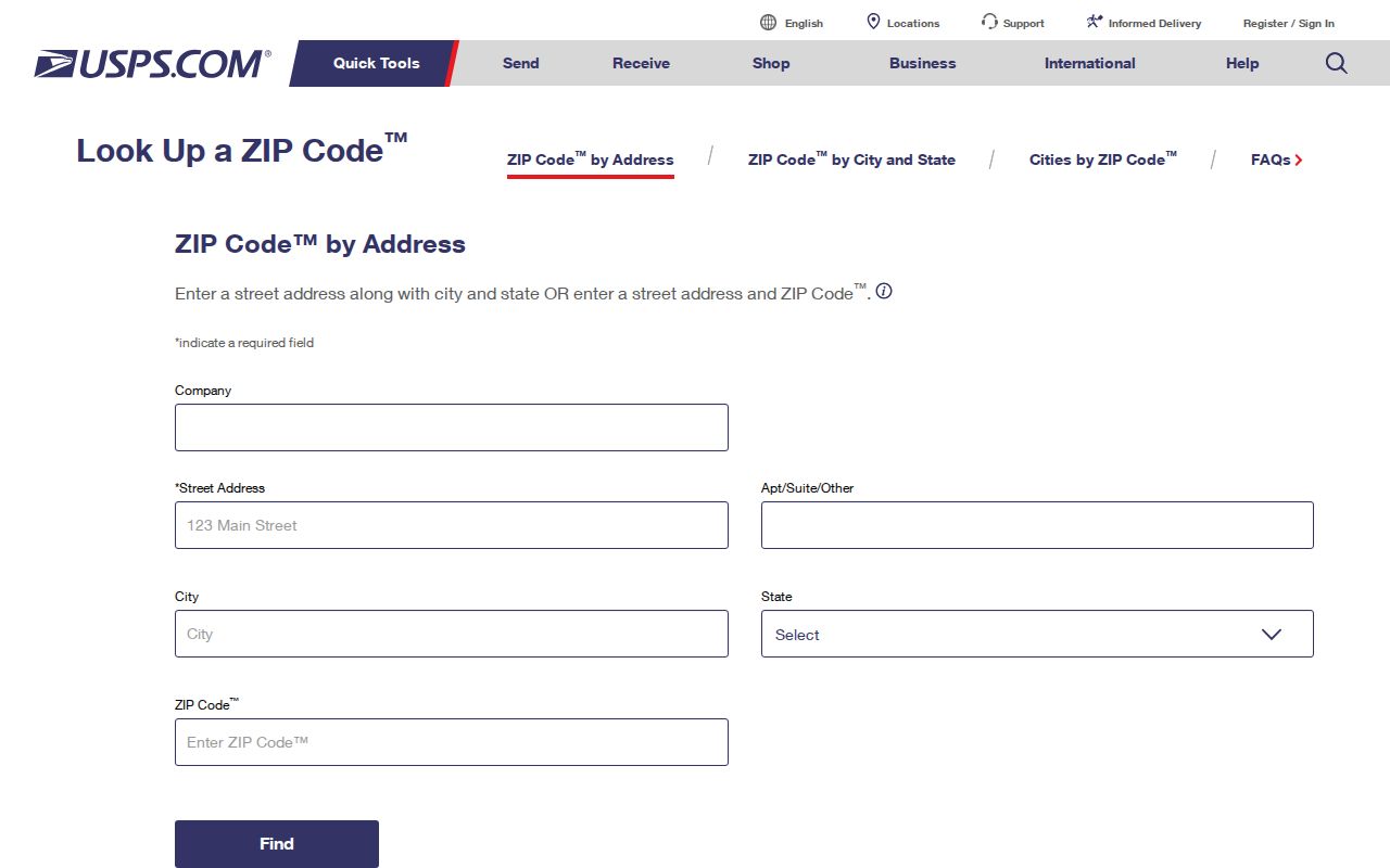 Macon ZIP code directory source showing USPS address lookup